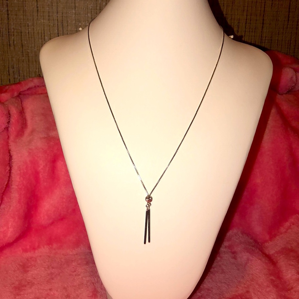 Sterling Silver double bar necklace
